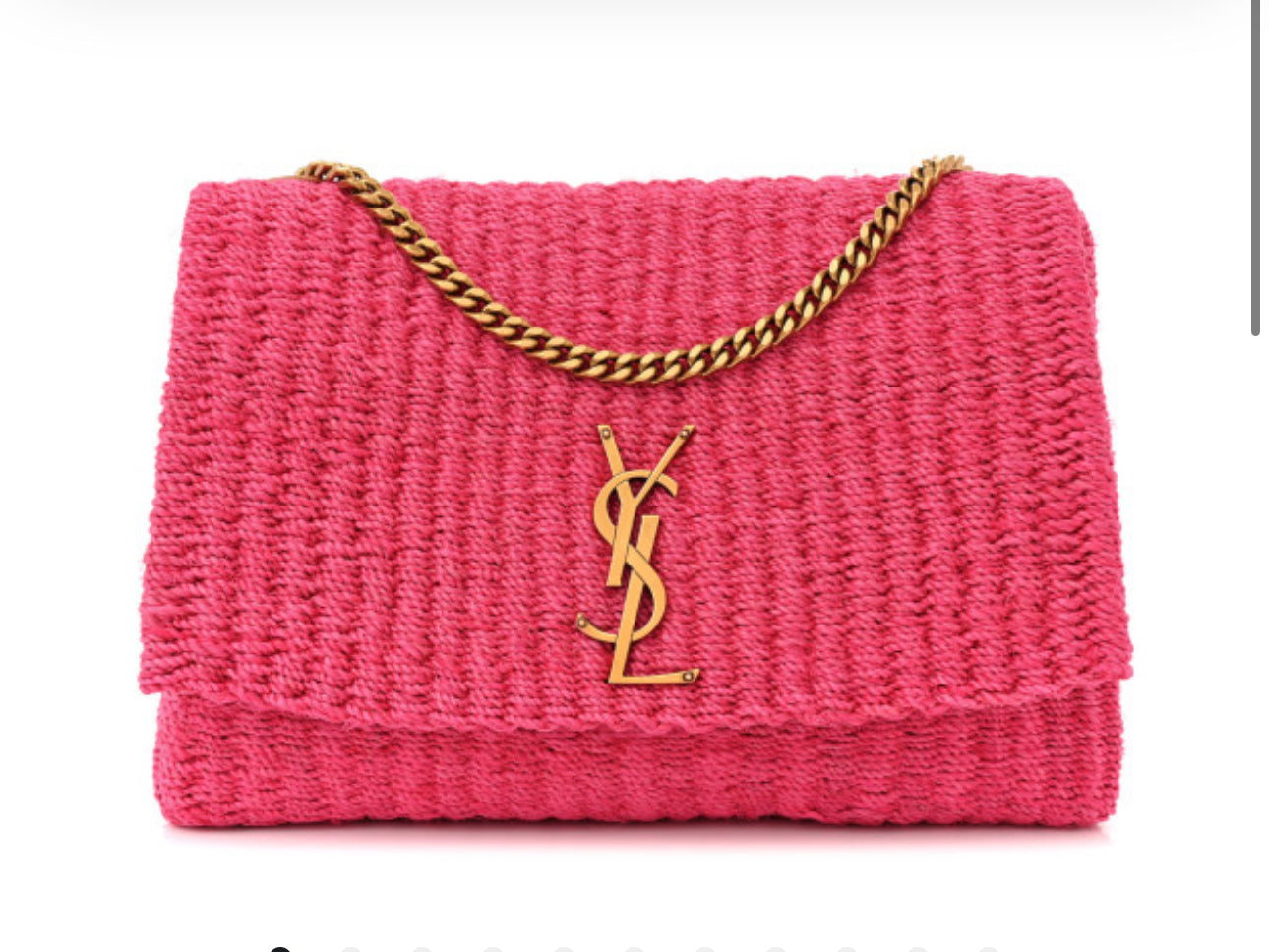 Pink Raffia Bag