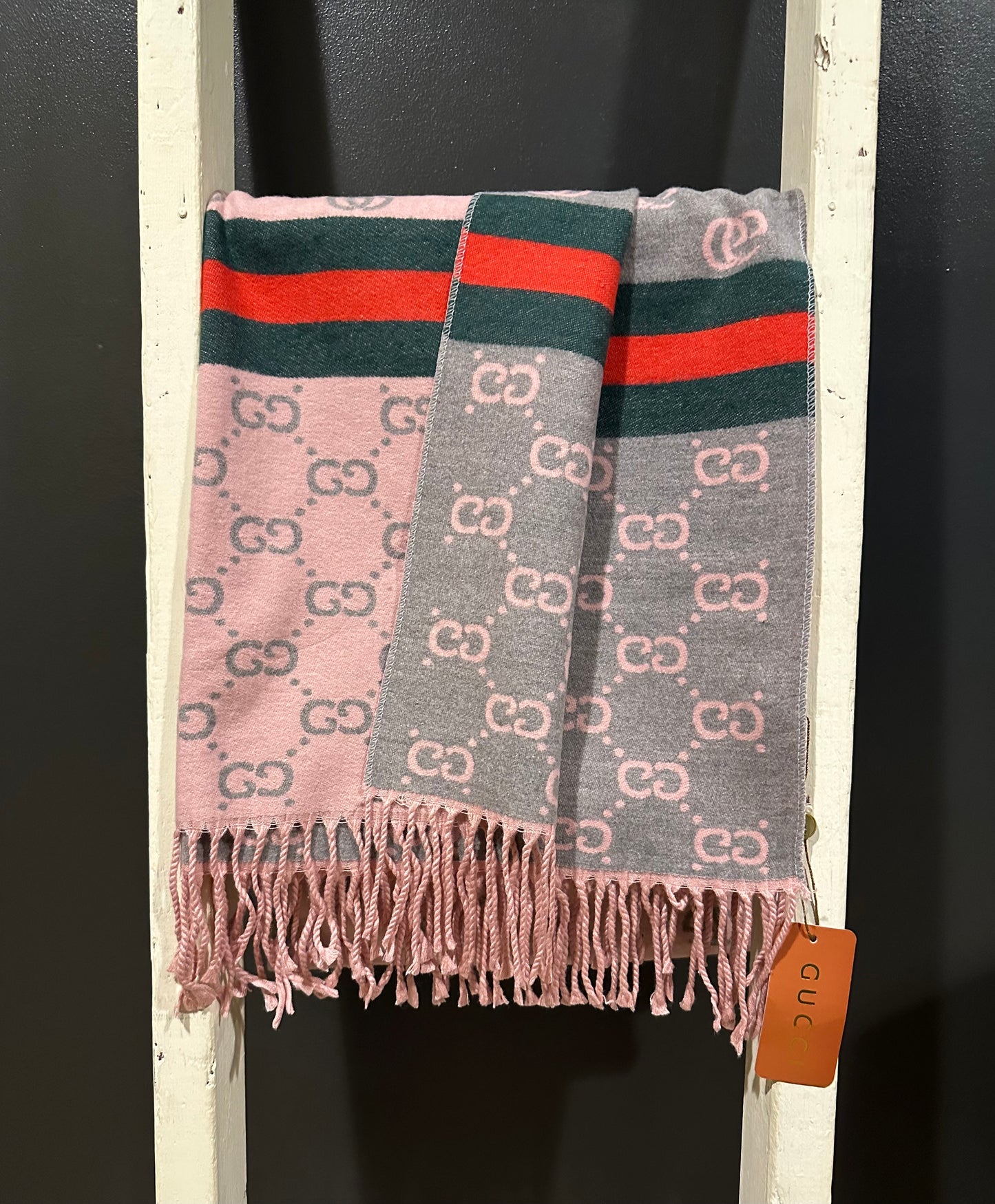 Pink and Gray Designer Scarf