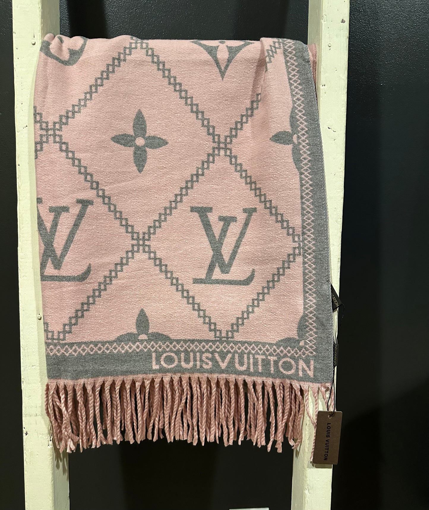 Pink and Gray Designer Scarf