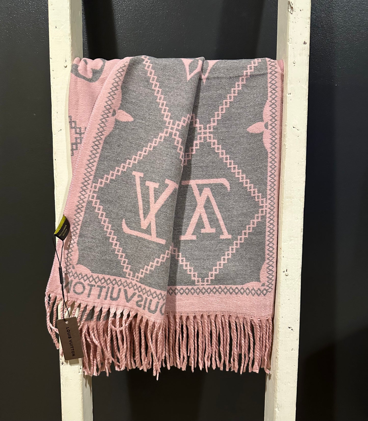 Pink and Gray Designer Scarf